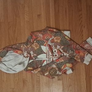 Colorful Adidas Cropped Hoodie